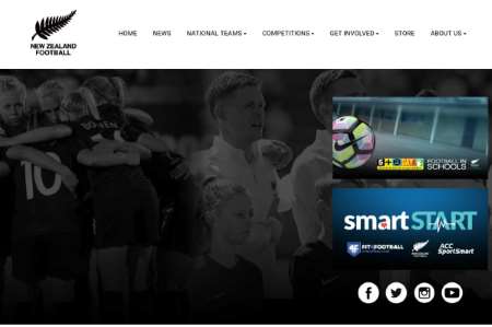 homepage of the official nzfc website